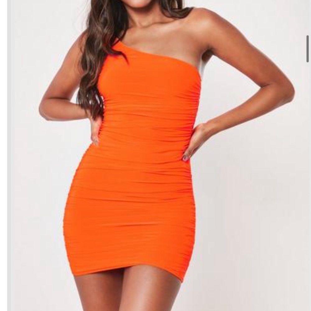 Neon orange dress